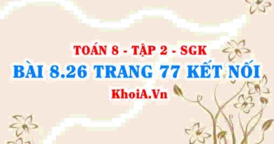 Bài 8.26 trang 77 Toán 8 Kết nối tri thức Tập 2
